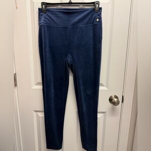 Lilly Pulitzer Myria velour leggings size L High Tide Navy